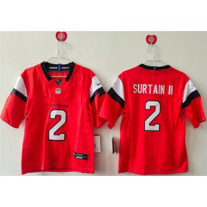 Nike Broncos 2 Pat Surtain II Orange F.U.S.E. Vapor Limited Women Jersey(Run Small)