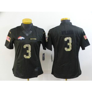 Nike Broncos 3 Russell Wilson Camo Salute to Service Limited Women Jersey
