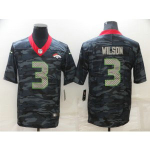 Nike Broncos 3 Russell Wilson Camo Vapor Limited Men Jersey