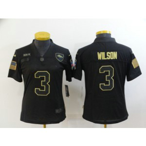 Nike Broncos 3 Russell Wilson Salute to Service Limited Women Jersey