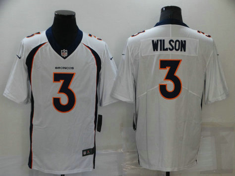 Nike Broncos 3 Russell Wilson White Vapor Untouchable Limited Jersey