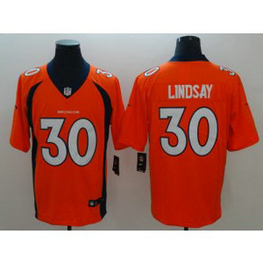 Nike Broncos 30 Phillip Lindsay Orange Vapor Untouchable Limited Youth Jersey