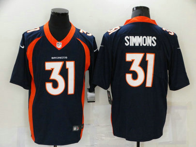 Nike Broncos 31 Justin Simmons Navy Vapor Untouchable Limited Jersey