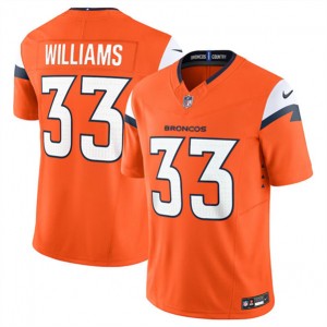Nike Broncos 33 Javonte Williams Orange 2024 F.U.S.E. Vapor Limited Men Jersey
