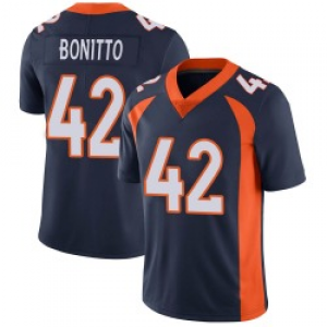 Nike Broncos 42 Nik Bonitto Blue Vapor Untouchable Limited Men Jersey