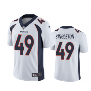 Nike Broncos 49 Alex Singleton White Vapor Untouchable Limited Men Jersey