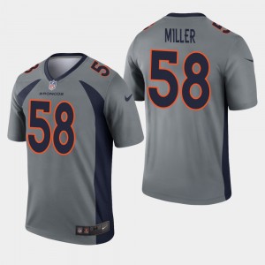 Nike Broncos 58 Von Miller Grey Inverted Legend Men Jersey