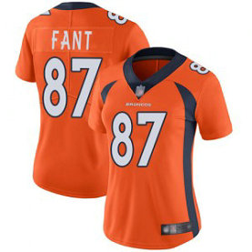 Nike Broncos 87 Noah Fant Orange 2019 NFL Draft Vapor Untouchable Limited Women Jersey