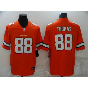 Nike Broncos 88 Demaryius Thomas Orange Color Rush Limited Men Jersey