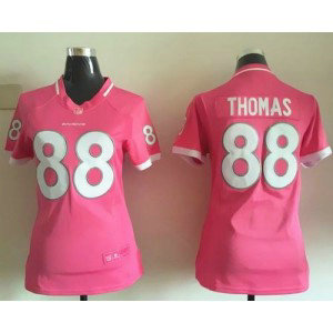 Nike Broncos 88 Demaryius Thomas Pink Women Stitched NFL Bubble Gum Jersey