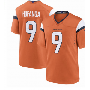 Nike Broncos 9 Hufanga Orange Vapor Limited Men Jersey