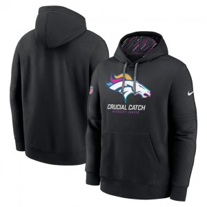 Nike Broncos Black 2024 Crucial Catch Club Pullover Hoodie