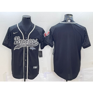 Nike Broncos Blank Black Vapor Baseball Limited Men Jersey