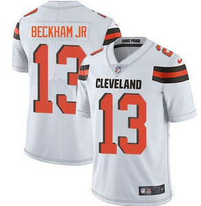 Nike Browns #13 Odell Beckham Jr White Vapor Untouchable Limited Jersey