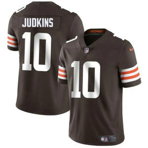 Nike Browns 10 Quinshon Judkins Brown 2025 Draft Vapor Limited Men Jersey