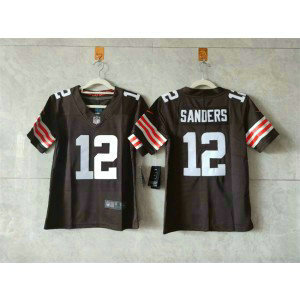 Nike Browns 12 Shedeur Sanders Brown Vapor Limited Women Jersey(Run Small)