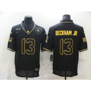 Nike Browns 13 Odell Beckham Jr 2020 Black Gold Salute To Service Limited Men Jersey