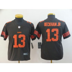 Nike Browns 13 Odell Beckham Jr Brown Color Rush Limited Youth Jersey