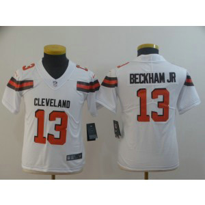 Nike Browns 13 Odell Beckham Jr White Vapor Untouchable Limited Youth Jersey