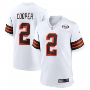 Nike Browns 2 Cooper White 1946 Patch Vapor Limited Men Jersey