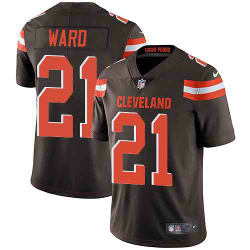 Nike Browns 21 Denzel Ward Brown Vapor Untouchable Limited Jersey