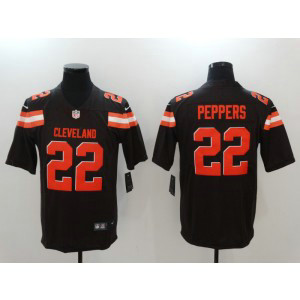 Nike Browns 22 Jabrill Peppers Brown Vapor Untouchable Limited Men Jersey