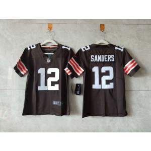 Nike Browns 22 Sanders Brown Vapor Limited Youth Jersey