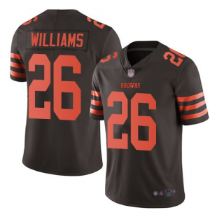 Nike Browns 26 Greedy Williams Brown Color Rush Limited Men Jersey