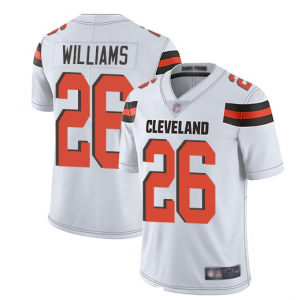 Nike Browns 26 Greedy Williams White Vapor Untouchable Limited Men Jersey