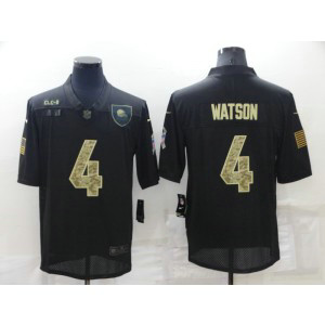 Nike Browns 4 Deshaun Watson Black 2020 Salute To Service Limited Men Jersey