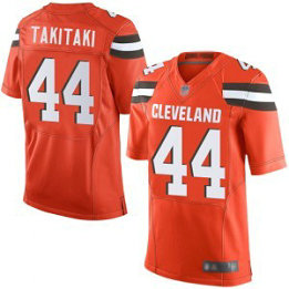 Nike Browns 44 Sione Takitaki Orange Vapor Untouchable Limited Men Jersey