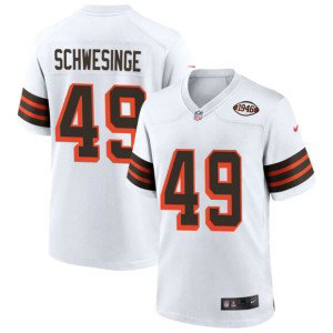 Nike Browns 49 Carson Schwesinger White Vapor Limited Men Jersey