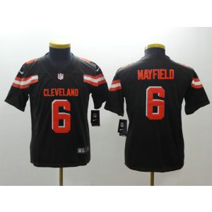 Nike Browns 6 Baker Mayfield Brown Vapor Untouchable Limited Youth Jersey