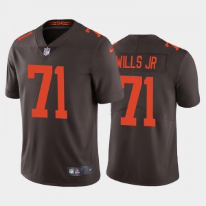 Nike Browns 71 Jedrick Wills Brown 2020 NFL Draft Vapor Limited Alternate Men Jersey
