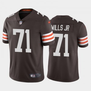 Nike Browns 71 Jedrick Wills Brown 2020 NFL Draft Vapor Limited Men Jersey