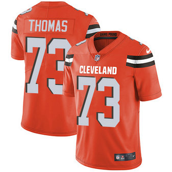 Nike Browns 73 Joe Thomas Orange Vapor Untouchable Player Limited Jersey