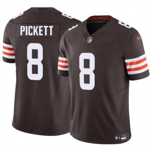 Nike Browns 8 Kenny Pickett Brown F.U.S.E Vapor Limited Men Jersey