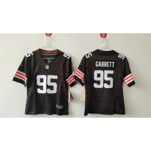 Nike Browns 95 Myles Garrett Brown F.U.S.E. Vapor Limited Youth Jersey