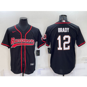 Nike Buccaneers 12 Tom Brady Black Vapor Baseball Limited Men Jersey