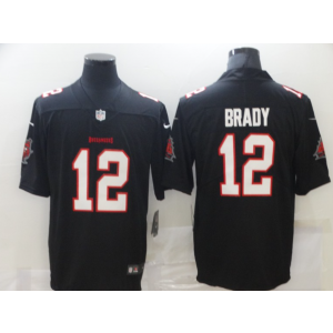 Nike Buccaneers 12 Tom Brady New Black Vapor Untouchable Limited Men Jersey