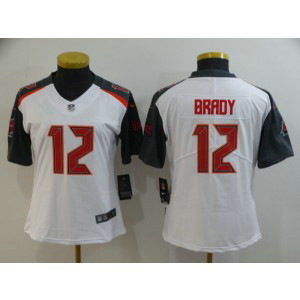Nike Buccaneers 12 Tom Brady White Vapor Untouchable Limited Women Jersey