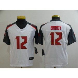 Nike Buccaneers 12 Tom Brady White Vapor Untouchable Limited Youth Jersey