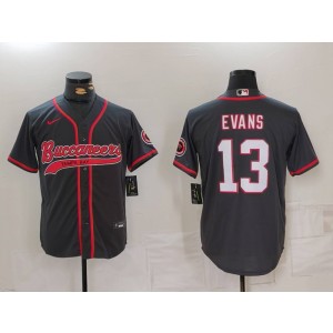 Nike Buccaneers 13 Mike Evans Grey Vapor Baseball Limited Men Jersey