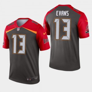 Nike Buccaneers 13 Mike Evans Pewter Inverted Legend Men Jersey