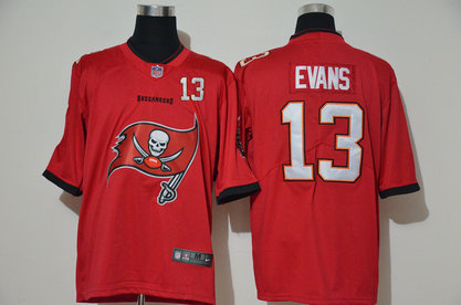 Nike Buccaneers 13 Mike Evans Red Team Big Logo Number Vapor Untouchable Limited Jersey