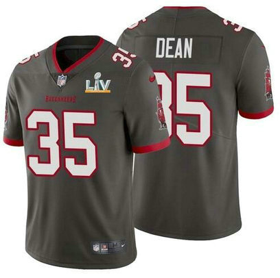 Nike Buccaneers 35 Jamel Dean Gray 2021 Super Bowl LV Vapor Untouchable Limited Jersey
