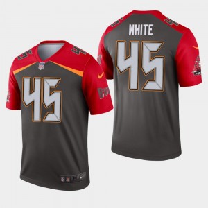 Nike Buccaneers 45 Devin White Pewter Inverted Legend Men Jersey
