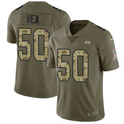 Nike Buccaneers 50 Vita Vea Olive Camo Salute To Service Limited Jersey