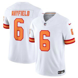 Nike Buccaneers 6 Baker Mayfield White F.U.S.E. Vapor Limited Men Jersey