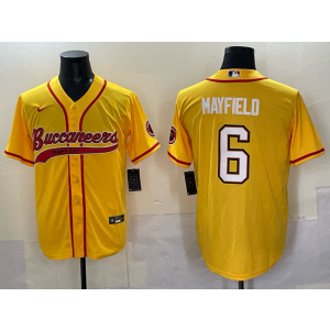 Nike Buccaneers 6 Baker Mayfield Yellow Baseball Vapor Limited Men Jersey